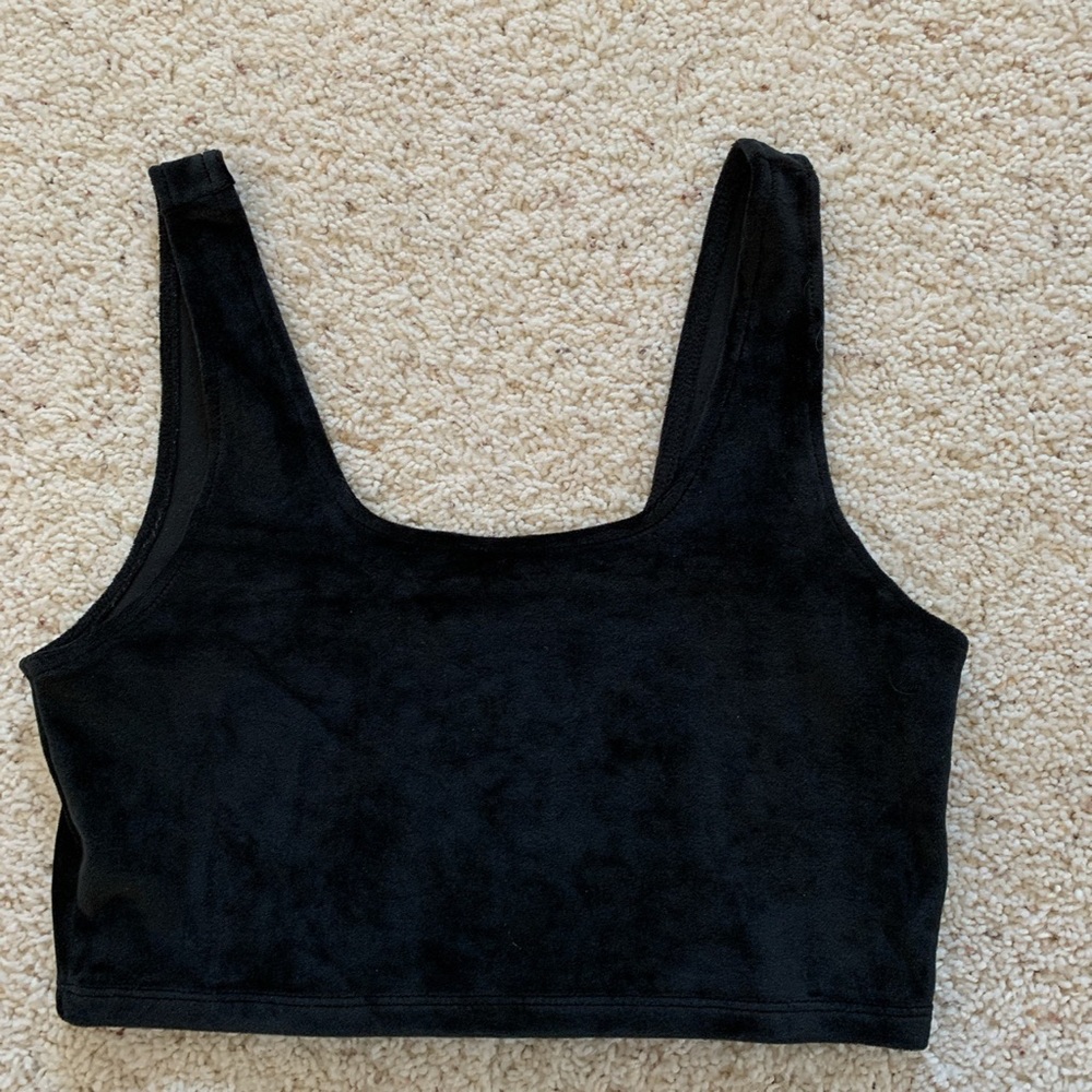 Black velvet top